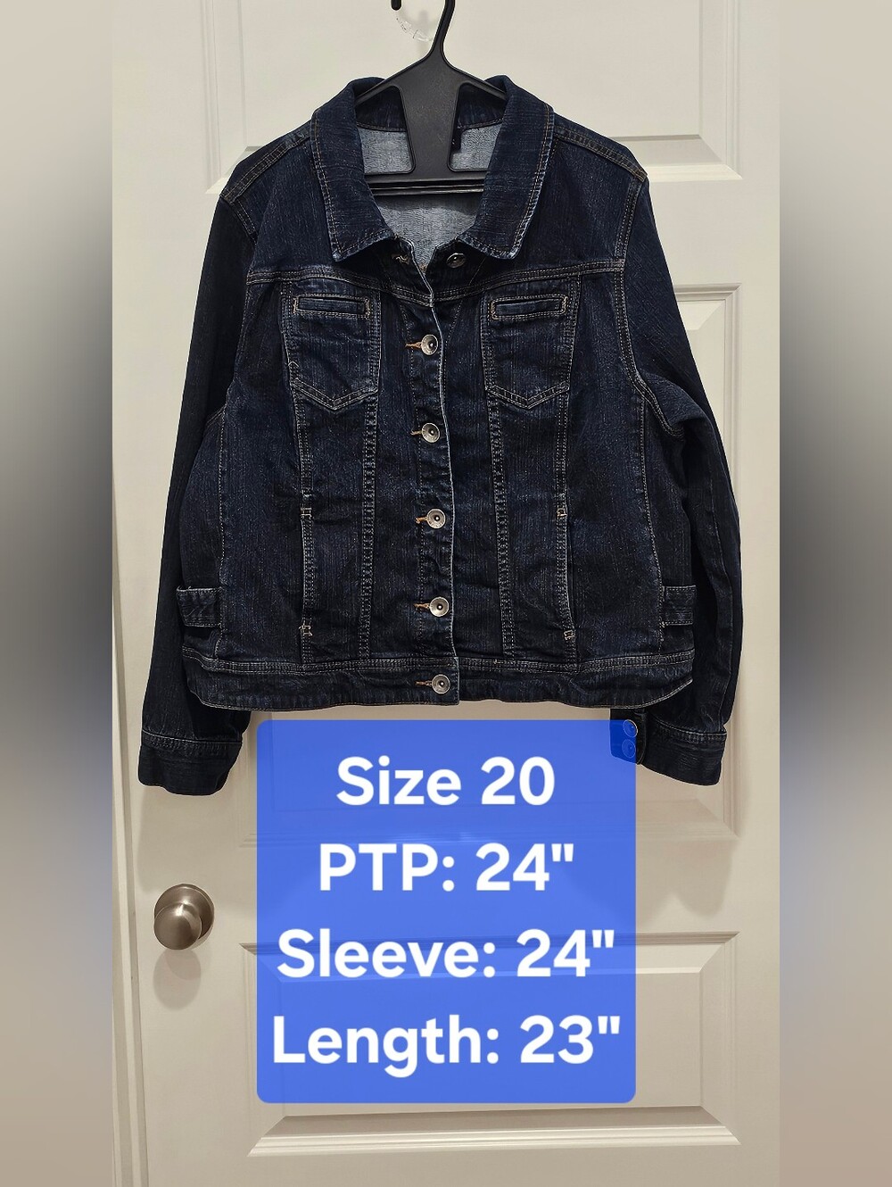 Lane Bryant Classic Denim Jacket Dark Wash Size 20 / 2X, GUC